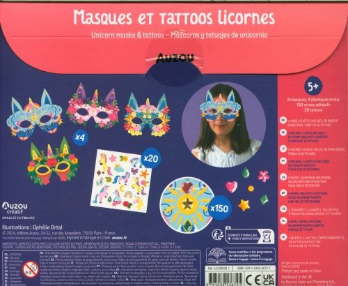 Produktbild: Masques et tattoos licornes