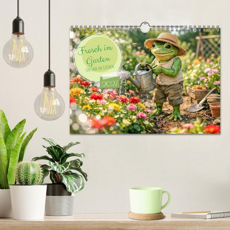 Produktbild: Frosch im Garten (Wandkalender 2027 DIN A4 quer), CALVENDO Monatskalender