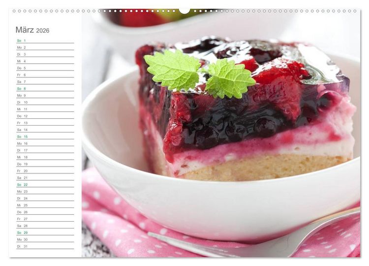 Produktbild: Mhhh ... Kuchenzeit Mein K&uuml;chenplaner (hochwertiger Premium Wandkalender 2026 DIN A2 quer), Kunstdruck in Hochglanz