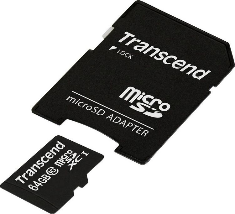 Produktbild: Transcend Premium microSDXC-Karte Industrial 64 GB Class 10, UHS-I inkl. SD-Adapter