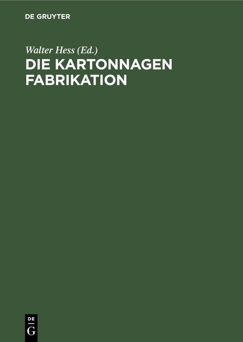 Produktbild: Die Kartonnagen Fabrikation