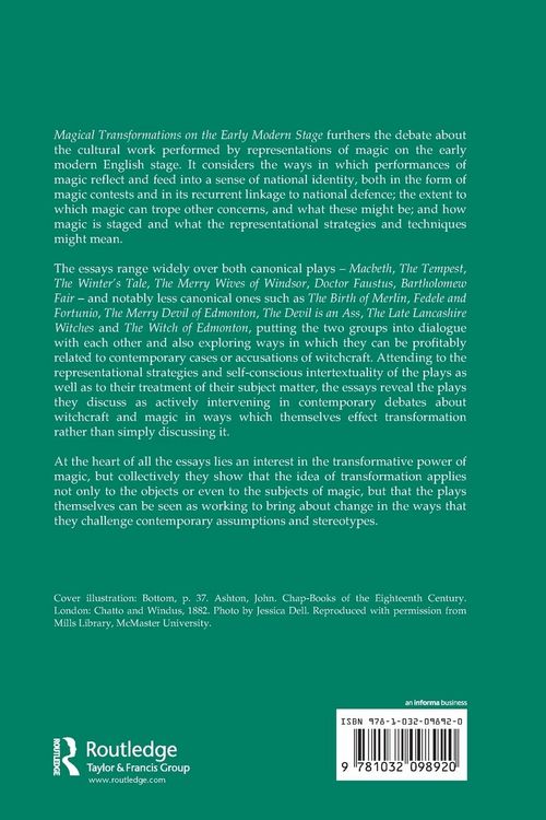 Produktbild: Magical Transformations on the Early Modern English Stage