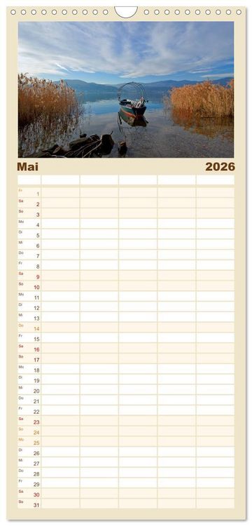 Produktbild: Familienplaner 2026 - Lago Maggiore mit 5 Spalten (Wandkalender, 21 x 45 cm) CALVENDO