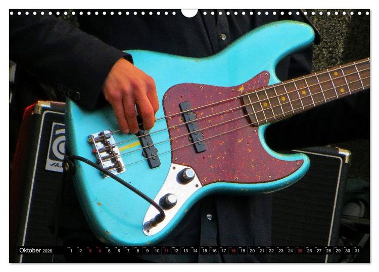 Produktbild: JAZZGITARREN in Szene gesetzt (Wandkalender 2026 DIN A3 quer), CALVENDO Monatskalender