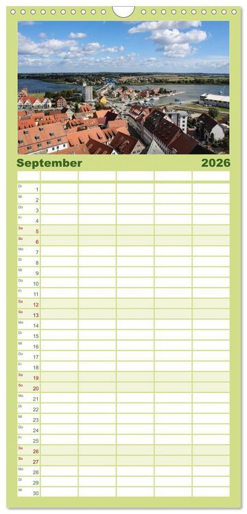 Produktbild: Familienplaner 2026 - Die Insel Usedom in Bildern mit 5 Spalten (Wandkalender, 21 x 45 cm) CALVENDO