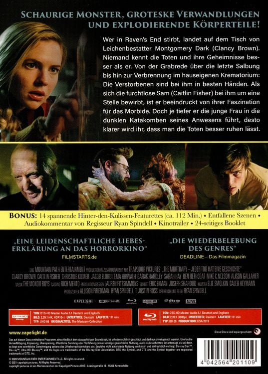 Produktbild: The Mortuary - Jeder Tod hat eine Geschichte - 2-Disc Limited Collector&rsquo;s Edition im Mediabook (4K Ultra HD) (+ Blu-Ray)