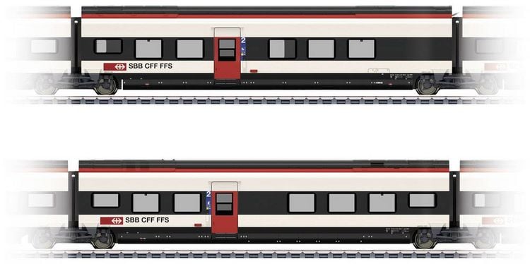 Produktbild: M&auml;rklin 43462 H0 Erg&auml;nzungsset 2 zu Giruno der SBB D(B9) 2.Klasse und E(B8) 2.Klasse