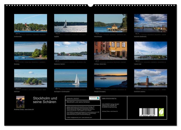 Produktbild: Stockholm und seine Sch&auml;ren (hochwertiger Premium Wandkalender 2026 DIN A2 quer), Kunstdruck in Hochglanz