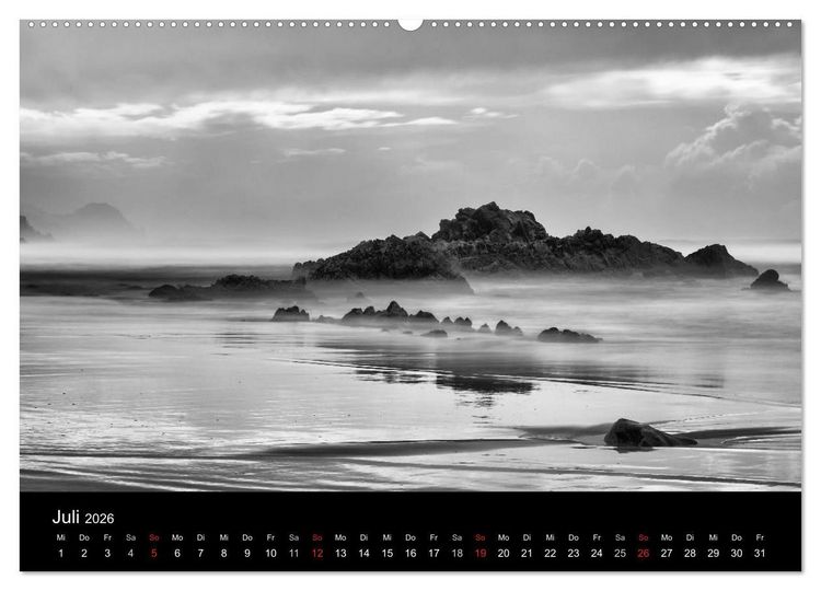 Produktbild: Das Licht in Schwarz und Wei&szlig; (hochwertiger Premium Wandkalender 2026 DIN A2 quer), Kunstdruck in Hochglanz