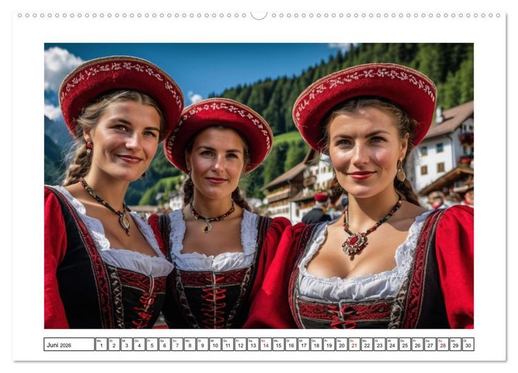 Produktbild: Farbenfrohe Frauenpower (Wandkalender 2026 DIN A2 quer), CALVENDO Monatskalender