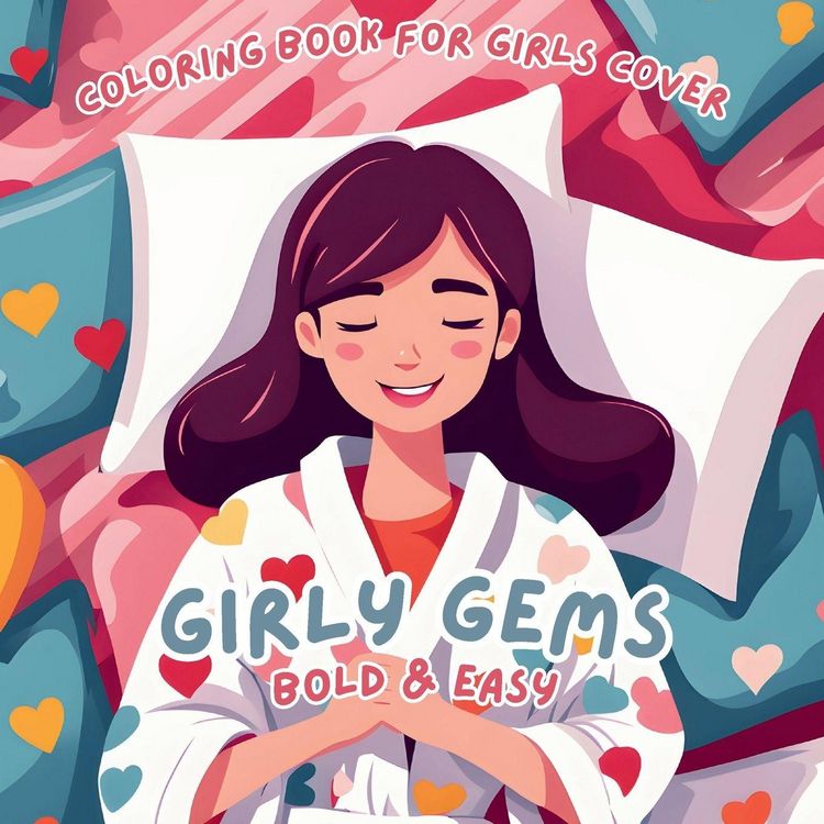 Produktbild: Girly Gems Bold & Easy Coloring Book