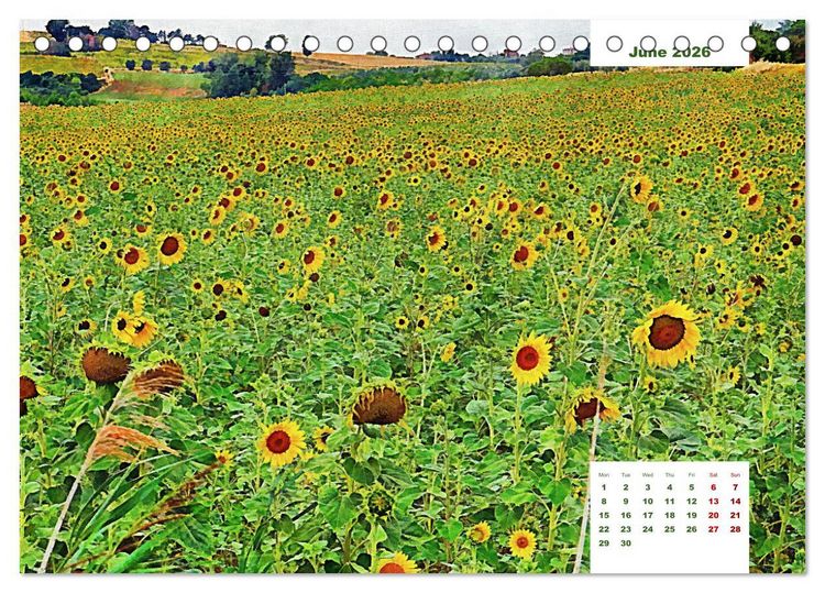 Produktbild: Umbrian Countryside (Desk Calendar 2026 DIN A5 landscape), CALVENDO 12 Month DeskCalendar