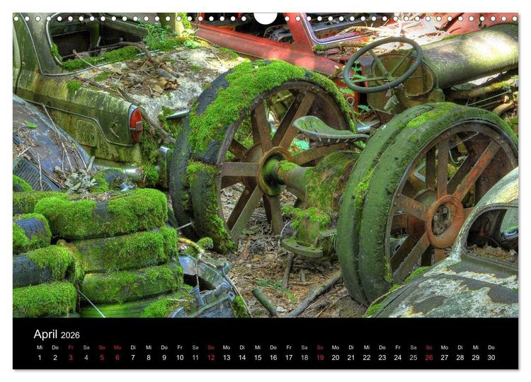 Produktbild: ROSTLAUBEN Die sch&ouml;nsten Autowracks (Wandkalender 2026 DIN A3 quer), CALVENDO Monatskalender