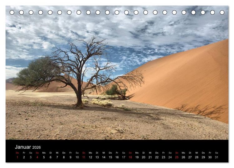 Produktbild: W&uuml;stenzauber Namibia (Tischkalender 2026 DIN A5 quer), CALVENDO Monatskalender