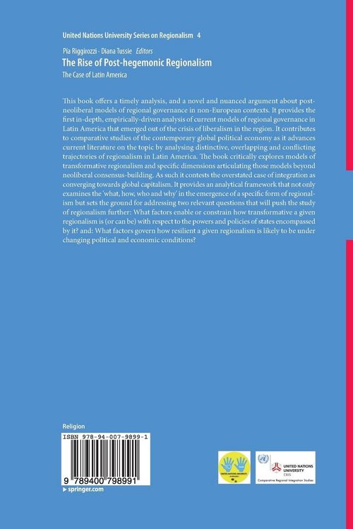 Produktbild: The Rise of Post-Hegemonic Regionalism