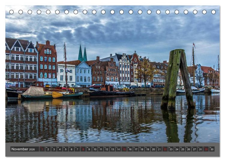 Produktbild: Die Hansestadt L&uuml;beck (Tischkalender 2026 DIN A5 quer), CALVENDO Monatskalender