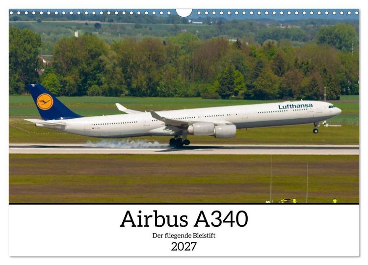 Produktbild: Airbus A340 Der fliegende Bleistift (Wandkalender 2027 DIN A3 quer), CALVENDO Monatskalender