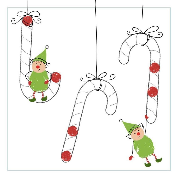 Produktbild: Fingerstempeln. Bastelblock Weihnachten