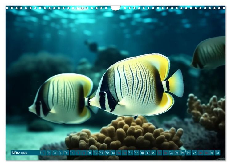 Produktbild: Fantasie bei die Fische! (Wandkalender 2026 DIN A3 quer), CALVENDO Monatskalender