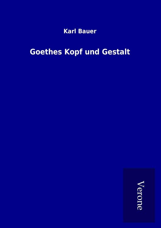 Produktbild: Goethes Kopf und Gestalt