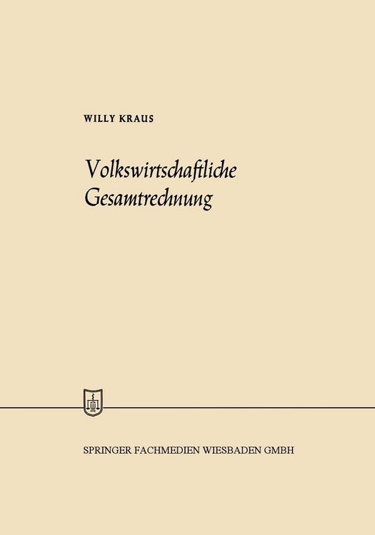 Produktbild: Volkswirtschaftliche Gesamtrechnung