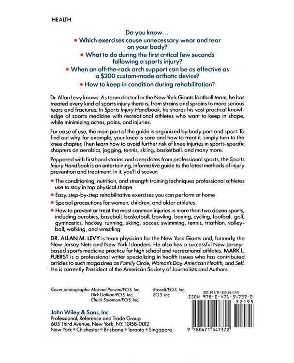 Produktbild: Sports Injury Handbook