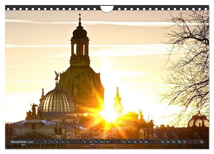 Produktbild: Dresden - Die Frauenkirche (Wandkalender 2026 DIN A4 quer), CALVENDO Monatskalender