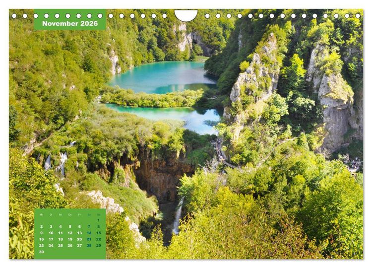 Produktbild: Erlebe mit mir die Wasserwelt der Plitvicer Seen (Wandkalender 2026 DIN A4 quer), CALVENDO Monatskalender