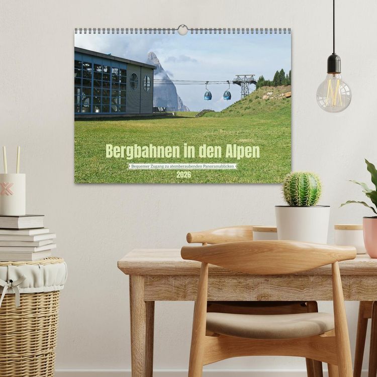 Produktbild: Bergbahnen in den Alpen (Wandkalender 2026 DIN A3 quer), CALVENDO Monatskalender