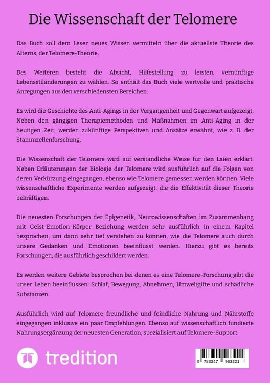 Produktbild: (R)Evolution im Anti-Aging: Die Wissenschaft der Telomere
