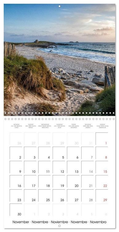 Produktbild: Bretagne Paysages c&ocirc;tiers (Calendrier mural carr&eacute; 2026 30x30 cm) Calendrier double avec une page pour vos prises de notes