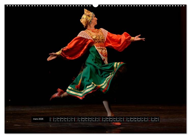 Produktbild: Danses de l'&acirc;me russe (Calendrier mural 2026 DIN A2 vertical) calendrier de bureau