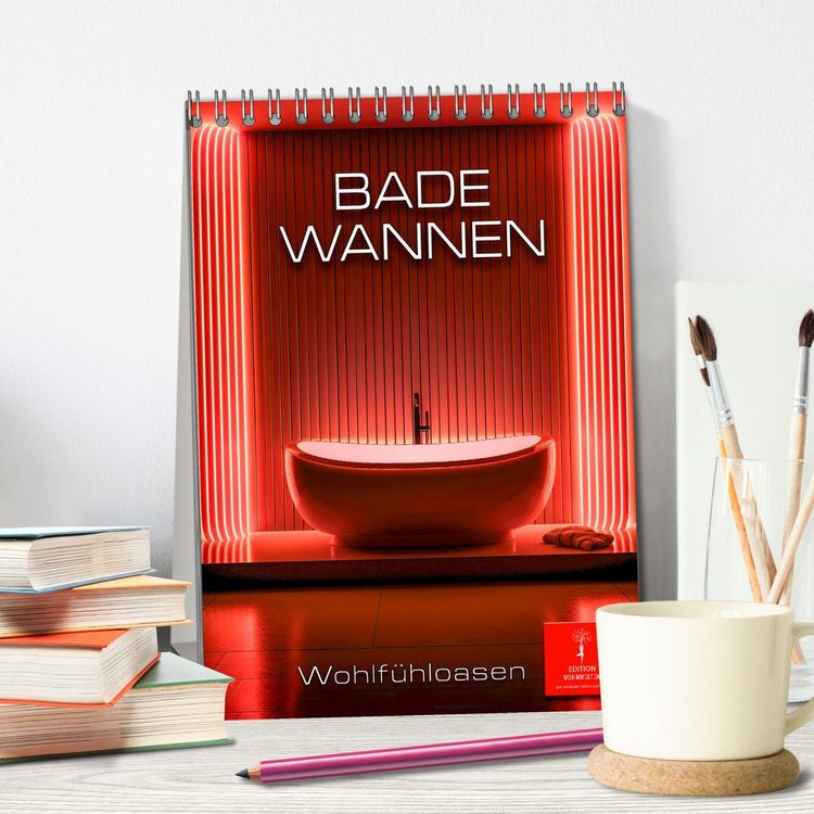 Produktbild: Badewannen Wohlf&uuml;hloasen (Tischkalender 2026 DIN A5 hoch), CALVENDO Monatskalender