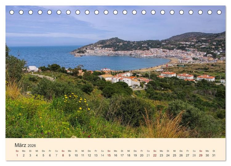 Produktbild: Cote Vermeille - Wo die Pyren&auml;en das Meer k&uuml;ssen (Tischkalender 2026 DIN A5 quer), CALVENDO Monatskalender