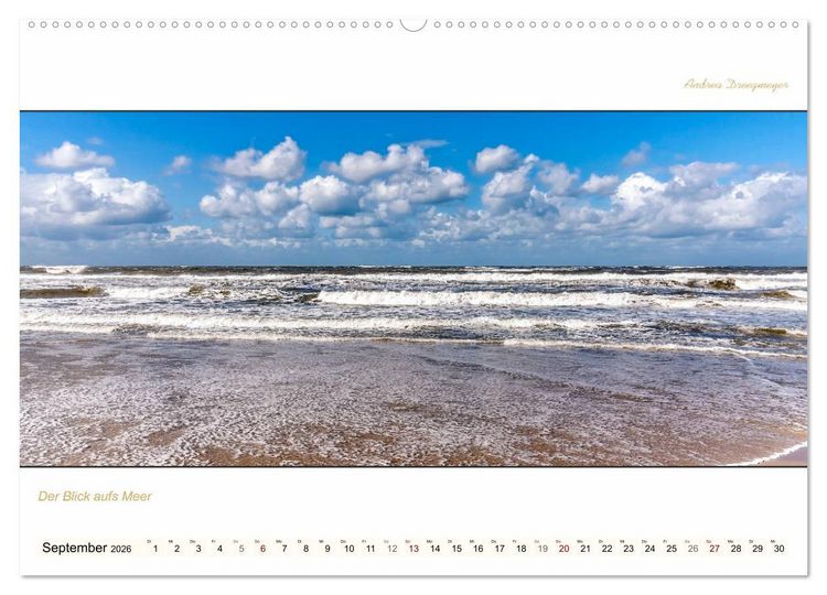 Produktbild: NORDERNEY PANORAMA (hochwertiger Premium Wandkalender 2026 DIN A2 quer), Kunstdruck in Hochglanz