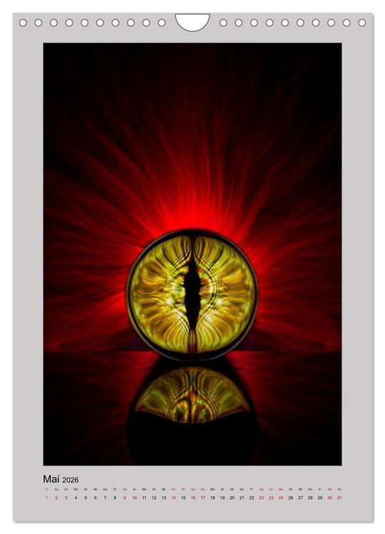 Produktbild: Lensball - Lichtmalerei in der Glaskugel (Wandkalender 2026 DIN A4 hoch), CALVENDO Monatskalender