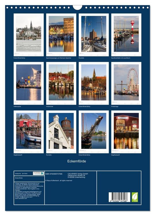 Produktbild: Eckernf&ouml;rde (Wandkalender 2027 DIN A3 hoch), CALVENDO Monatskalender