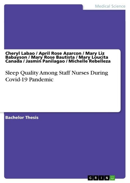 Produktbild: Sleep Quality Among Staff Nurses During Covid-19 Pandemic