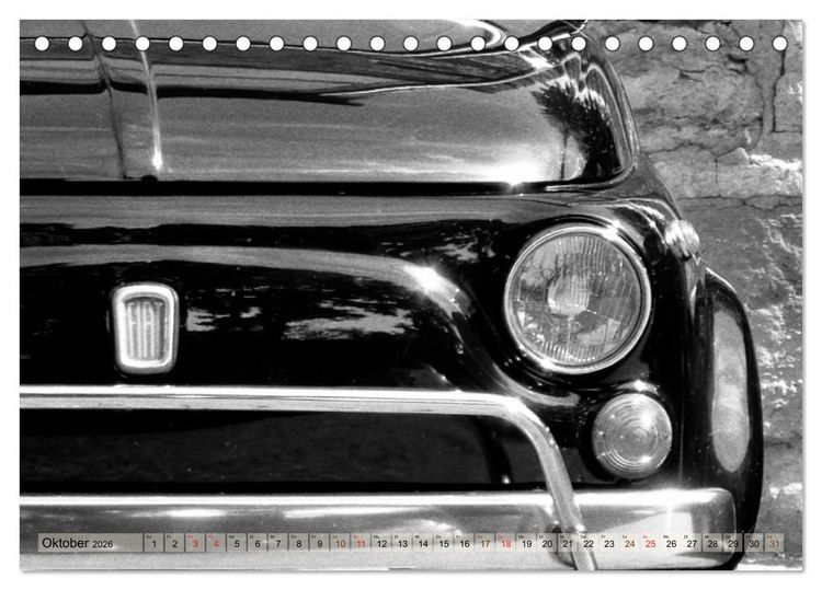 Produktbild: il Cinquecento - Details im Fokus - im Look eines legend&auml;ren Analogfilms (Tischkalender 2026 DIN A5 quer), CALVENDO Monatskalender