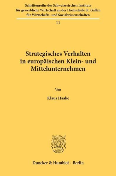 Produktbild: Strategisches Verhalten in europ&auml;ischen Klein- und Mittelunternehmen.