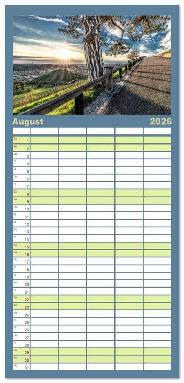 Produktbild: Familienplaner 2026 - Stuttgart, What Else? mit 5 Spalten (Wandkalender, 21 x 45 cm) CALVENDO
