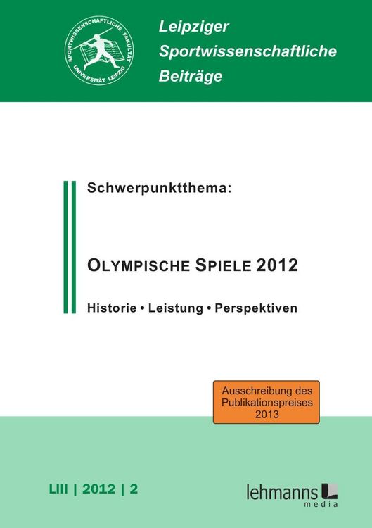 Produktbild: Leipziger Sportwissenschaftliche Beitr&auml;ge