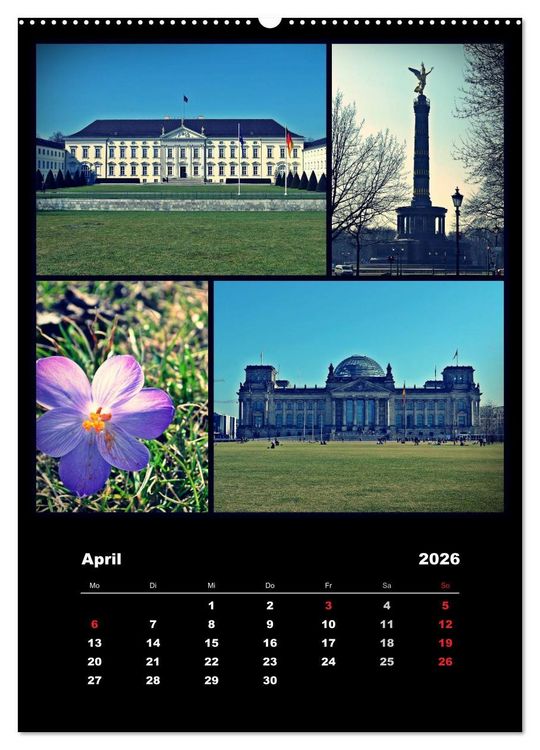 Produktbild: BERLIN / vertikal (Wandkalender 2026 DIN A2 hoch), CALVENDO Monatskalender