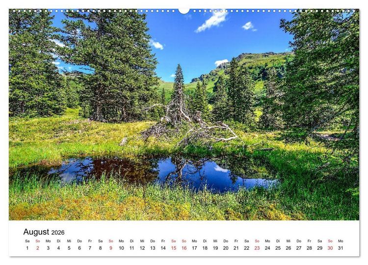 Produktbild: Herrliche Berglandschaften - Impressionen aus &Ouml;sterreich und Bayern (Wandkalender 2026 DIN A2 quer), CALVENDO Monatskalender