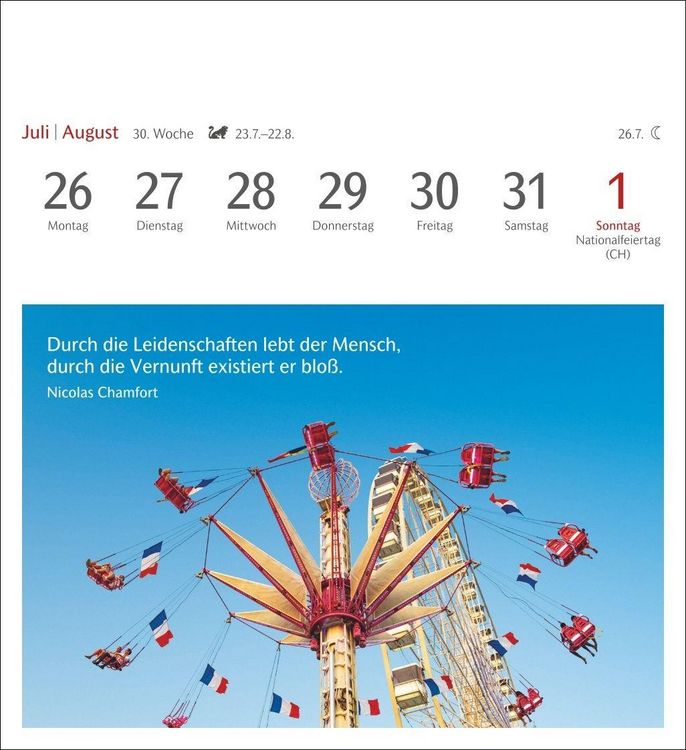 Produktbild: Momente des Gl&uuml;cks Postkartenkalender 2027 - Wochenkalender mit Zitaten, mit 53 Postkarten