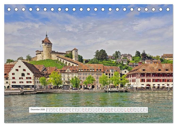 Produktbild: Berge und Seen der Schweiz - Mit dem Wohnmobil durch die Schweiz (Tischkalender 2026 DIN A5 quer), CALVENDO Monatskalender