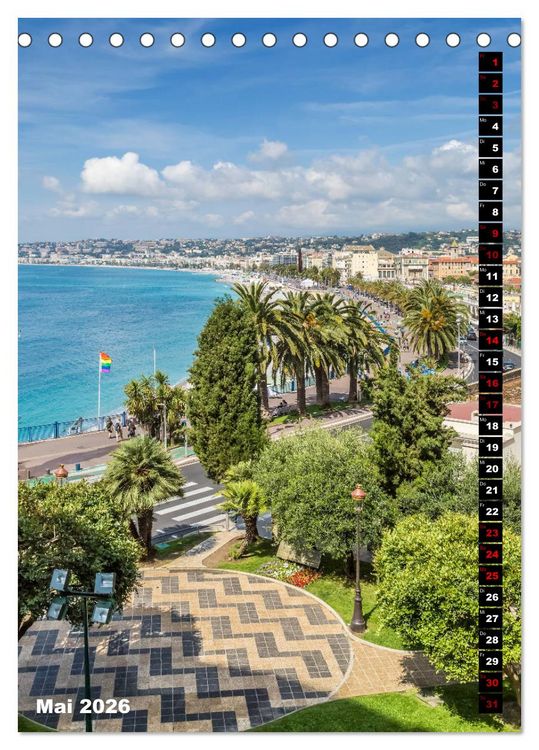 Produktbild: Idyllisches Nizza (Tischkalender 2026 DIN A5 hoch), CALVENDO Monatskalender