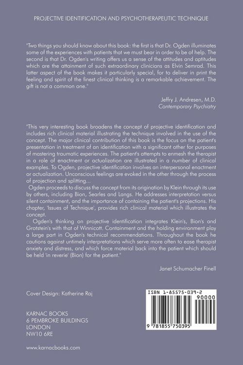 Produktbild: Projective Identification and Psychotherapeutic Technique
