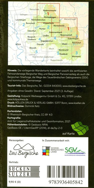 Produktbild: Wanderkarte Bergisches Land 1:25.000