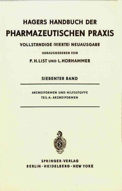 Produktbild: Arzneiformen und Hilfsstoffe